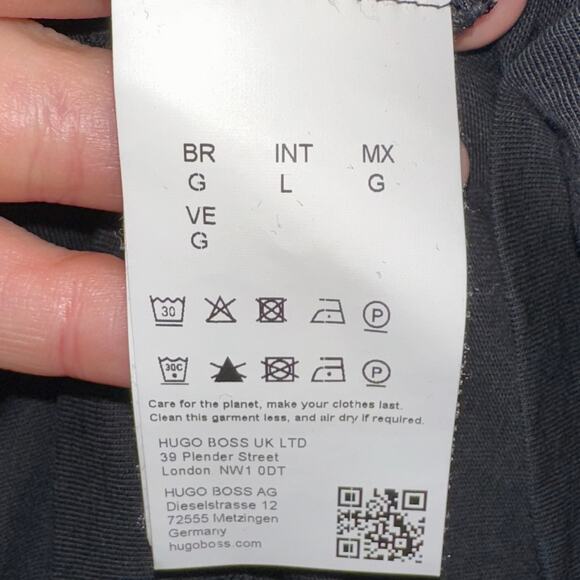 BOSS Hugo Boss Black Thompson 04 Short Sleeve Stripe Trim Cotton T-Shirt Size L - Picture 10 of 16